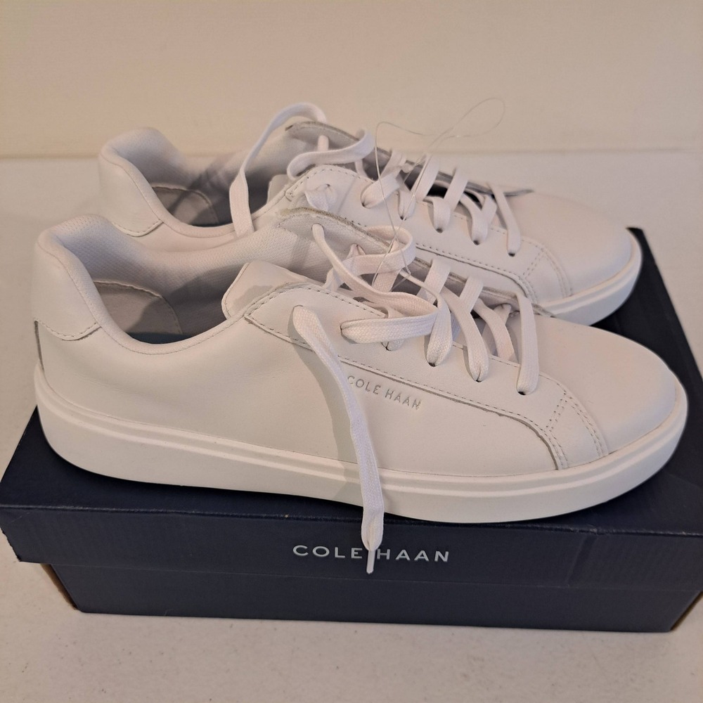 Cole Haan Womens Sneakers 9 White GC Daily Sneaker Leather Low Top 2017-1346